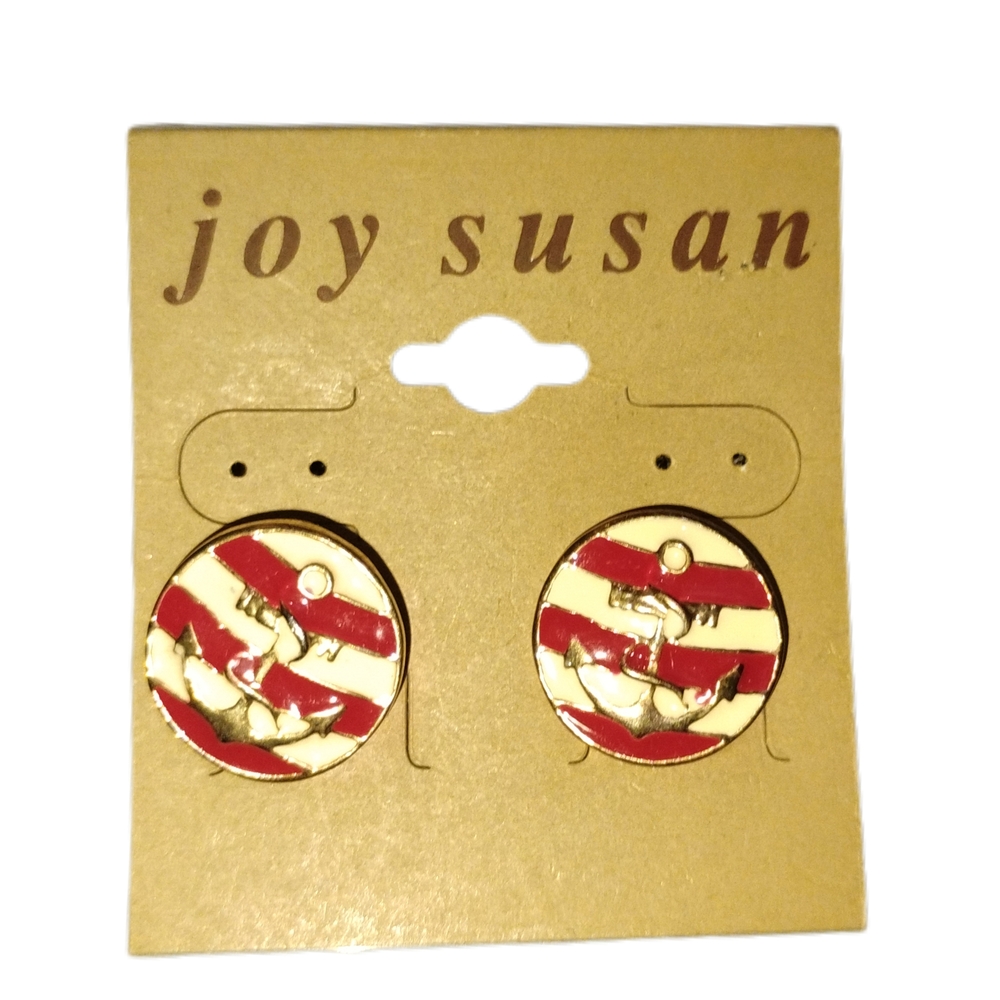 Joy Susan Nautical Red and White Earrings